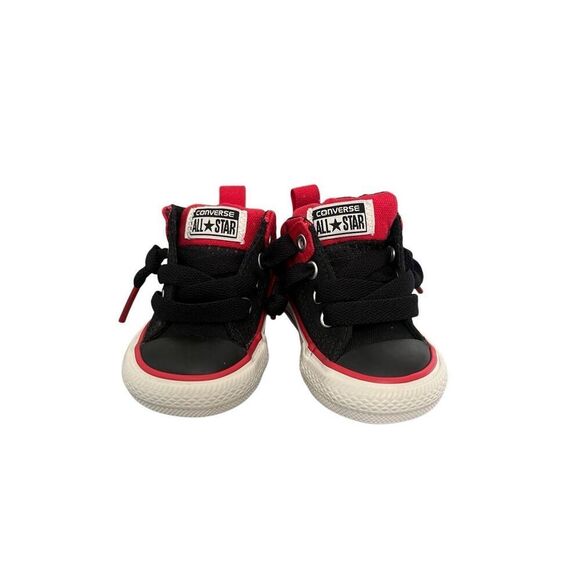 Converse Red‎ and Black Shoes Size 2 - Picture 2 of 6